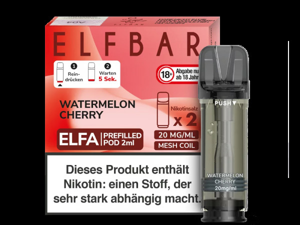 Elfbar ELFA CP Prefilled POD (2stk) - Watermelon Cherry 20mg