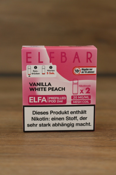 Elfbar ELFA CP Prefilled POD (2stk) - Vanilla White Peach 20mg