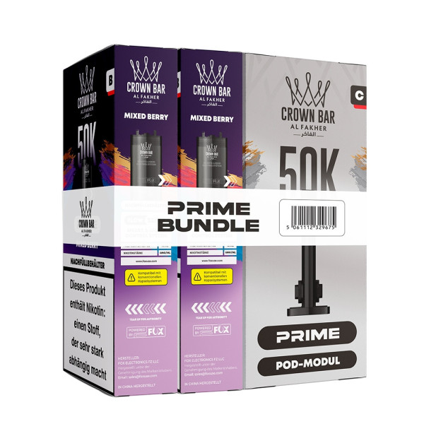 Crown Bar Al Fakher 50K Hypermai Prime - Mixed Berry - Pod Bundle