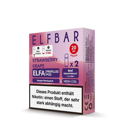 Elfbar ELFA CP Prefilled POD (2stk) - Strawberry Grape 20mg