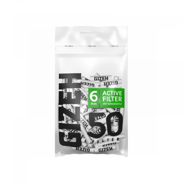 Gizeh Black Active Filter 6mm 50er (1 Beutel)