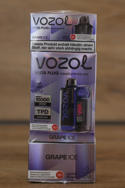 Vozol Vista Plug 15000 Züge Grape Ice