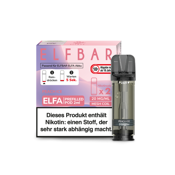 Elfbar ELFA CP Prefilled POD (2stk) - Peach Ice 20mg