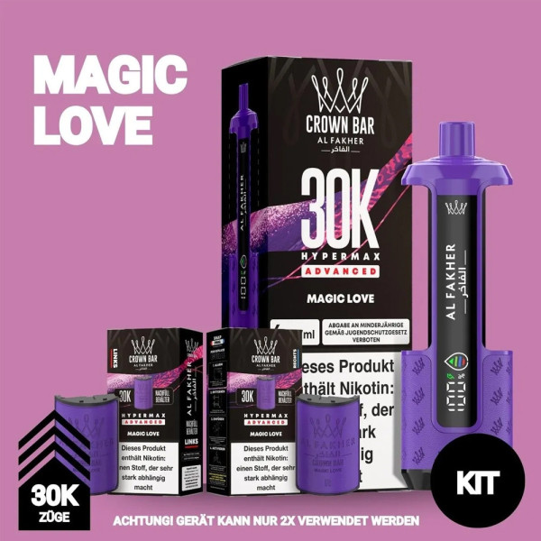 Crown Bar Al Fakher 30K Advanced Hypermax Bundle - Magic Love