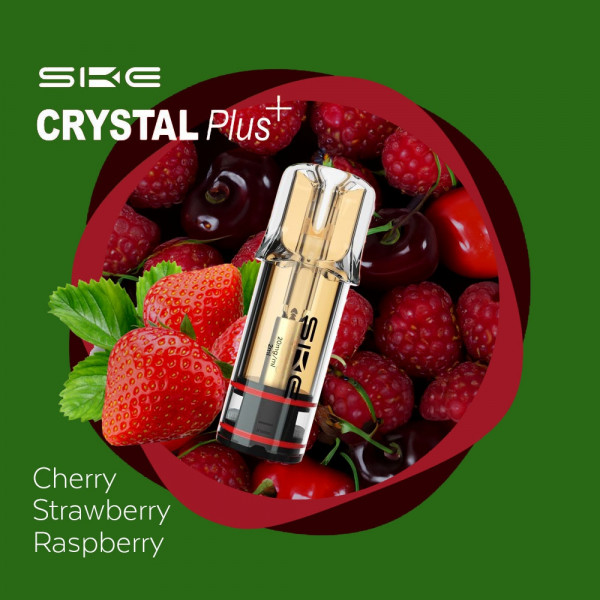 SKE Crystal Plus Prefilled POD (2stk) - Cherry Strawberry Raspberry 20mg