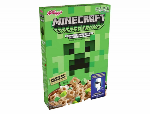 Kellogg's Minecraft Creeper Crunch Cinnamon Cereal with Marshmallows 227g