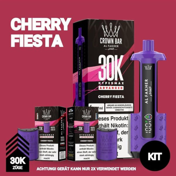 Crown Bar Al Fakher 30K Advanced Hypermax Bundle - Cherry Fiesta