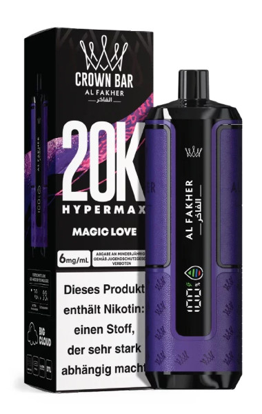 Crown Bar Al Fakher Hypermax 20000 Züge Magic Love