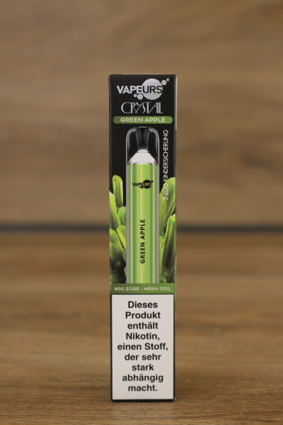 VAPEURS Crystal Green Apple 600 Puffs