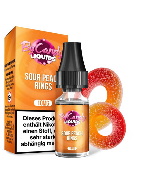 By Candy Sour Peach Rings 10ml - mit 10mg Nikotin