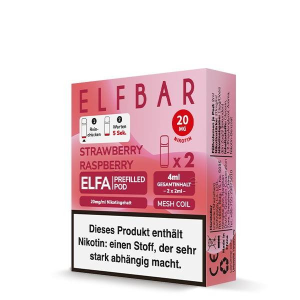 Elfbar ELFA CP Prefilled POD (2stk) - Strawberry Raspberry 20mg