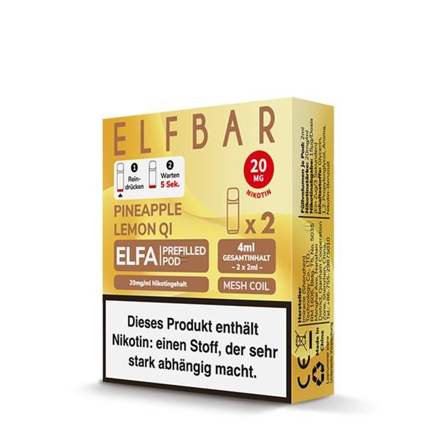 Elfbar ELFA CP Prefilled POD (2stk) - Pineapple Lemon Qi 20mg