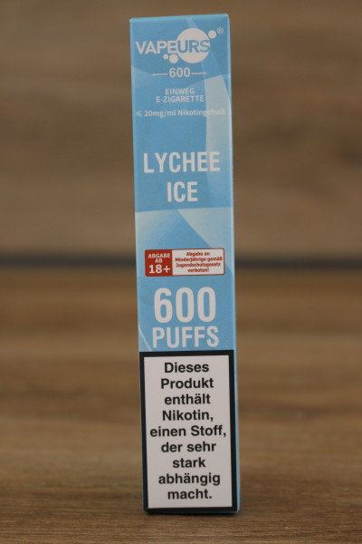 VAPEURS Lychee Ice 600 Puffs