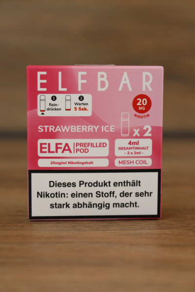 Elfbar ELFA CP Prefilled POD (2stk) - Strawberry Ice 20mg
