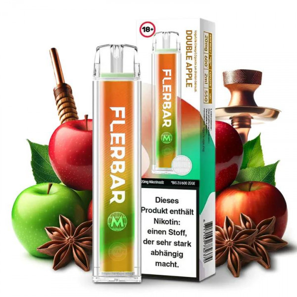 Flerbar Double Apple 600 Puffs