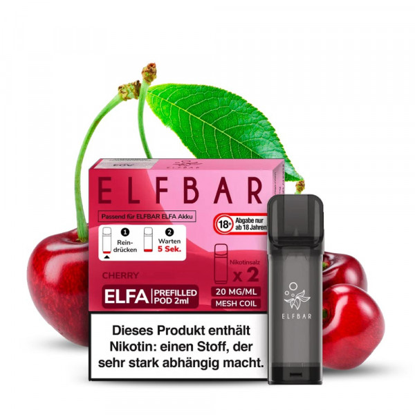 Elfbar ELFA CP Prefilled POD (2stk) - Cherry 20mg