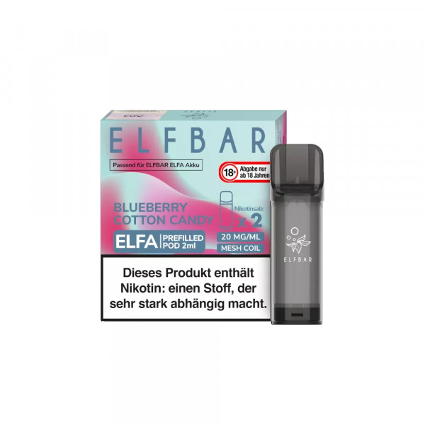 Elfbar ELFA CP Prefilled POD (2stk) - Blueberry Cotton Candy 20mg
