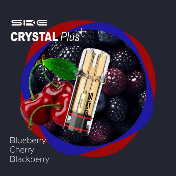 SKE Crystal Plus Prefilled POD (2stk) - Blueberry Cherry Blackberry 20mg