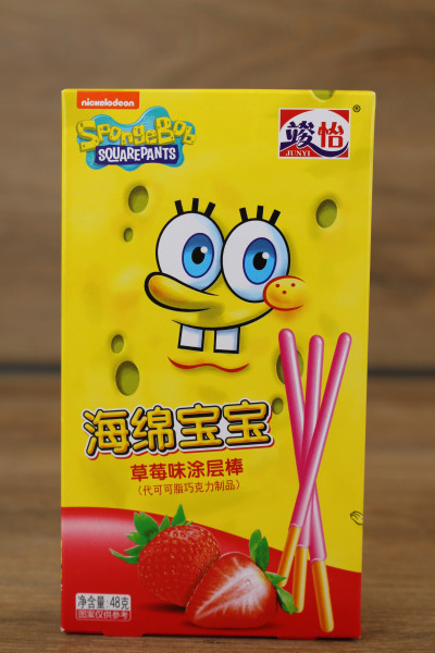 SpongeBob SquarePants Coated Stick - Strawberry 48g