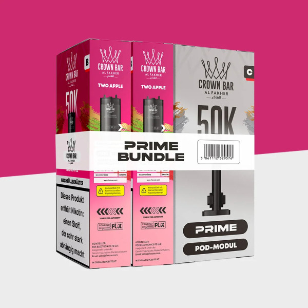 Crown Bar Al Fakher 50K Hypermai Prime - Two Apple - Pod Bundle